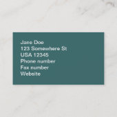 Mooi Zinnia Visitekaartje (Achterkant)