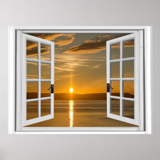 Mooi zonnescherm Uitzicht Poster (Voorkant)