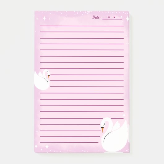 Mooi Zwanen Delicate Notities Post-it® Notes (Voorkant)