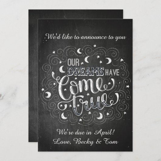 Mooi zwangerschapsaankondiging aankondiging (Voorkant / Achterkant)