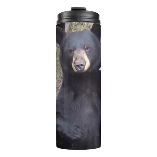 Mooi zwart Beer Thermosbeker (Voorkant)