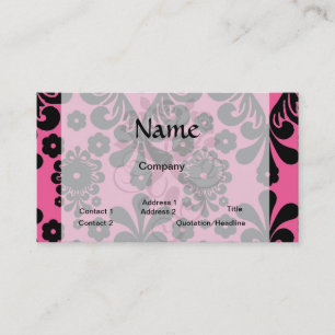 mooi zwart damesje op roze roze ijs visitekaartje