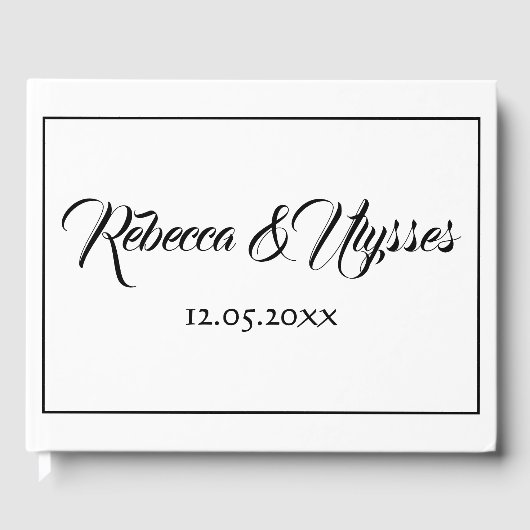 Mooi zwart en wit gastenboek (Voorkant)