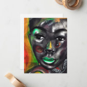 Mooi zwart notitiekaartje (Voorkant / Achterkant in situ)