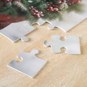 Mooi zwart paard met krans dier legpuzzel (Zijkant)