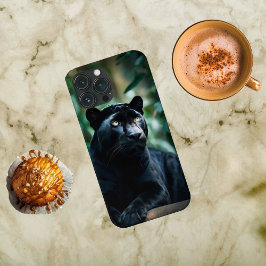 Mooi zwart panter iPhone 13 pro max hoesje