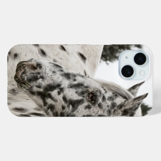 Mooi zwart-wit Appaloosa Paard, Western Case-Mate iPhone Case (Achterkant (horizontaal))