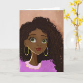 mooi zwarteWenskaart Kaart (Gele Bloem)