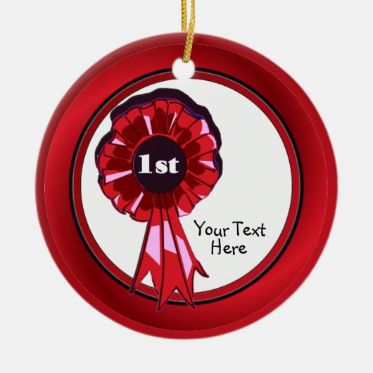 Mooie 1st Place Ribbon Black Shadow Ornament (Voorkant)