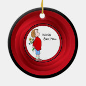 Mooie 1st Place Ribbon Black Shadow Ornament (Achterkant)