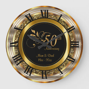 Mooie 50e gouden verjaardag grote klok