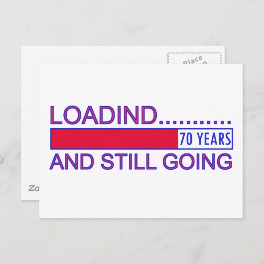 Mooie 70 jaar oude Verjaardag Design Briefkaart (Voorkant / Achterkant)