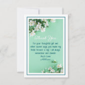 Mooie aangepaste bruidsdouche bedankkaart (Voorkant)