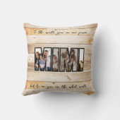 Mooie aangepaste gezinsfoto kussen (Achterkant)