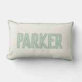 Mooie aangepaste kindernaam met nepboord Sage Kussen (Voorkant)