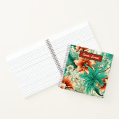 Mooie Aangepaste Naam Bloemstuk Notitieboek (Binnen)