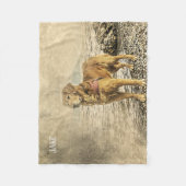 Mooie aangepaste naam Golden Retriever Fleece Deken (Voorkant)