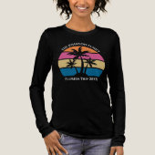 Mooie Aangepaste Strandtrip Dames Lange Mouw Tri-Blend Shirt (Voorkant)