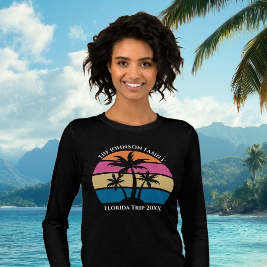Mooie Aangepaste Strandtrip Dames Lange Mouw Tri-Blend Shirt