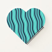 Mooie aangepaste streep blauw  notitieboek (Achterkant)