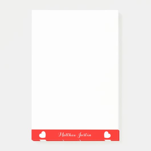 Mooie aangepaste tekst Post-it Notes 4 x 6 inch (Voorkant)