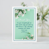 Mooie aangepaste trouwfeest bedankje bedankkaart (Staand voorkant)