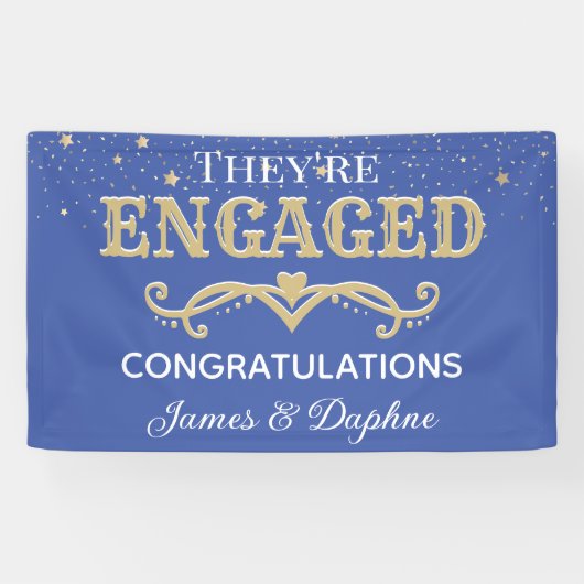 Mooie Aangepaste verlovingsbanner Spandoek (Horizontaal)
