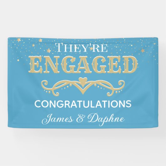 Mooie Aangepaste verlovingsbanner Spandoek (Horizontaal)