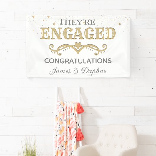 Mooie Aangepaste verlovingsbanner Spandoek (Insitu)