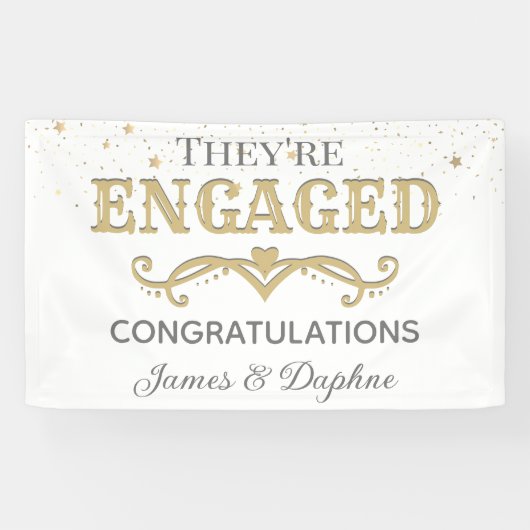 Mooie Aangepaste verlovingsbanner Spandoek (Horizontaal)