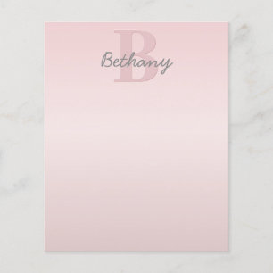 Mooie aanpasbare roze monogram & uw naam schrift