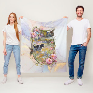 Mooie aanwijzer met fazanten fleece deken