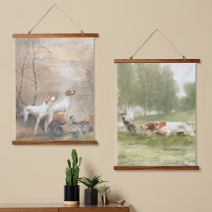 Mooie aanwijzer met fazanten hangend wandkleed