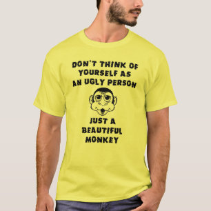 Mooie Aap Grappige T-Shirt Humor