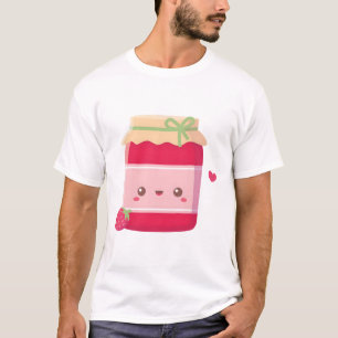 Mooie aardbei en jamfles t-shirt