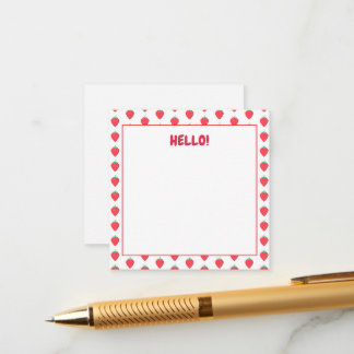Mooie Aardbei Kawaii Liefhebber Esthetisch Patroon Informatiekaartje
