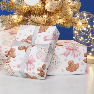 Mooie aardbei peperkoek Kerstmis Cadeaupapier