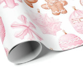 Mooie aardbei peperkoek Kerstmis Cadeaupapier (Rol Hoek)