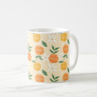Mooie Aardbeien Cottagecore Naadloos Patroon Koffiemok