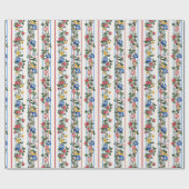 Mooie aardbeien en bloemen bruids cadeaupapier (Vlak)