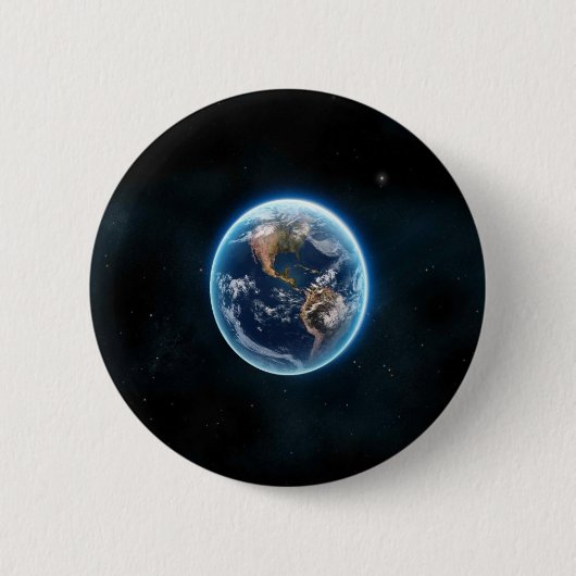 Mooie aarde ronde button 5,7 cm (Voorkant)