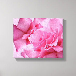 Mooie abstract mooie roze roos moderne bloem canvas afdruk