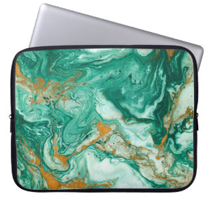 Mooie abstracte achtergrond. Golden en donkere gre Laptop Sleeve