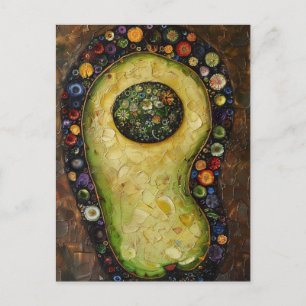 Mooie abstracte avocado briefkaart