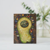 Mooie abstracte avocado briefkaart (Staand voorkant)