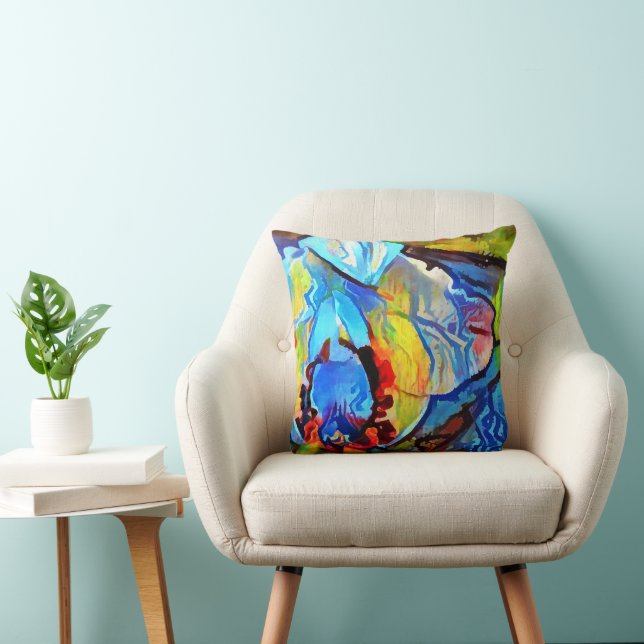 Mooie abstracte bloem kussen (Stoel)