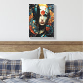 Mooie abstracte canvas afdruk (Insitu (Slaapkamer))