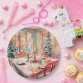 Mooie Abstracte kerstdiner tafel setting Papieren Bordje (Feest)