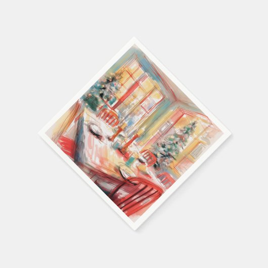 Mooie Abstracte kerstdiner tafel setting Servet (Hoek)