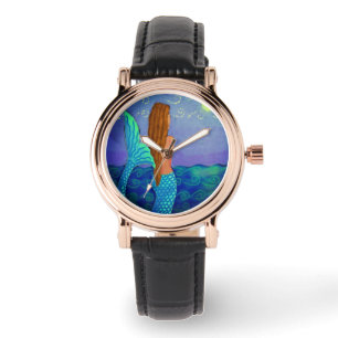Mooie Abstracte kunst van Mermaid, Draag Horloge
